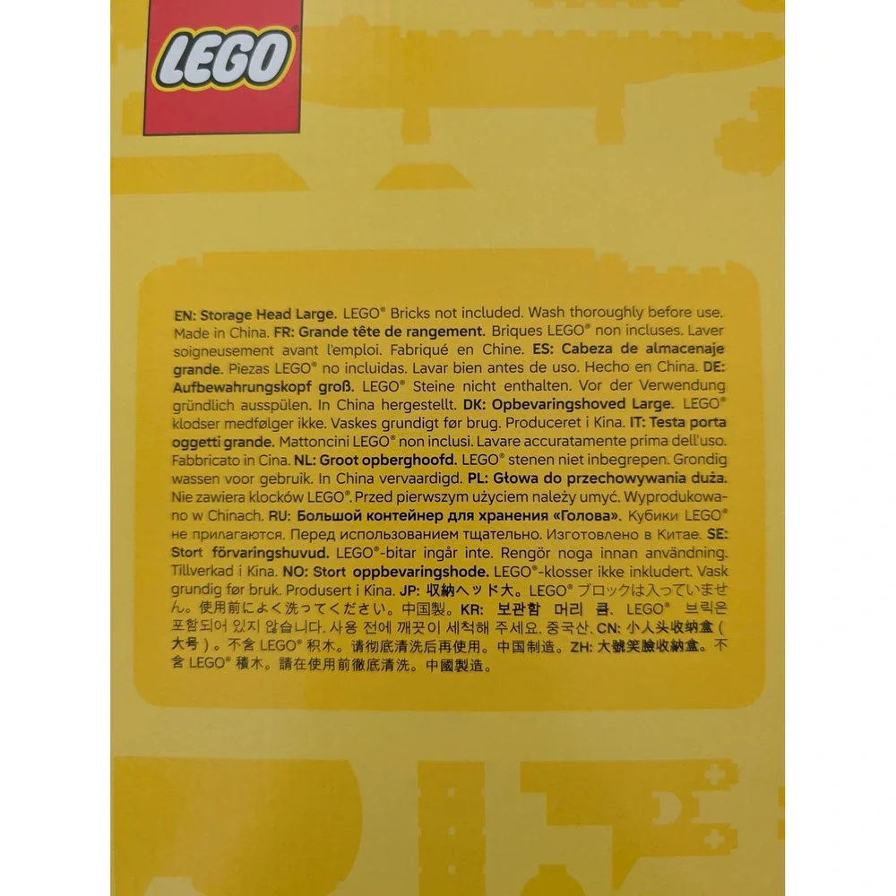 LEGO Storage Head Large Halloween Pumpkin Jack-O-Lantern Stackable Orange New